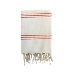 Fouta Calliope Ecru Arancione 200x200cm