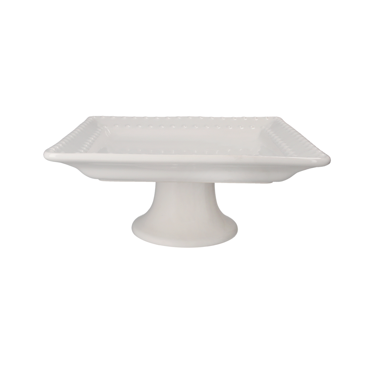White Square Ceramic Cake Stand H13x28x28