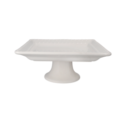 White Square Ceramic Cake Stand H13x28x28
