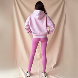 Hoodie mit Reißverschluss "GGBH" - Beige