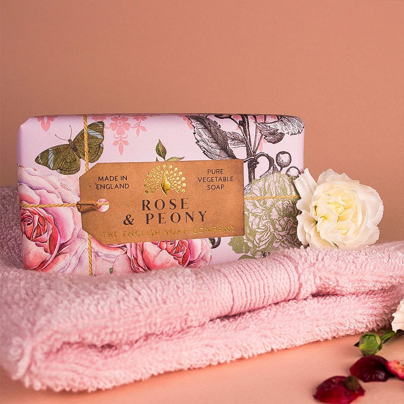 SAPONE INGLESE C° 190g zeep - Rosa & Peonia