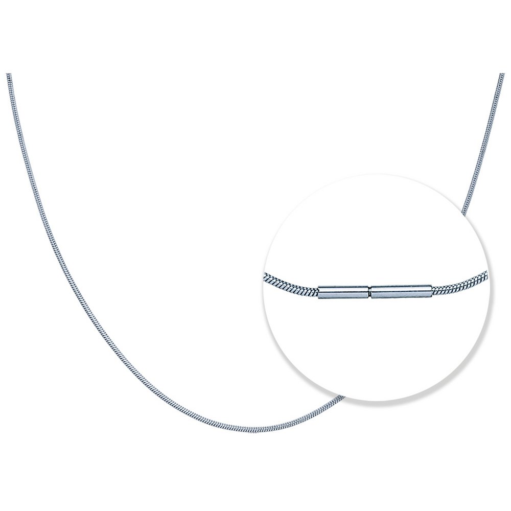 Chaîne serpent PURE avec fermoir baïonnette 45cm en acier inoxydable