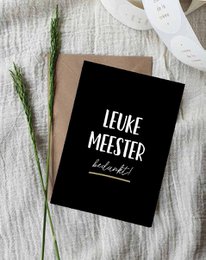 Ansichtkaart || Meester bedankt