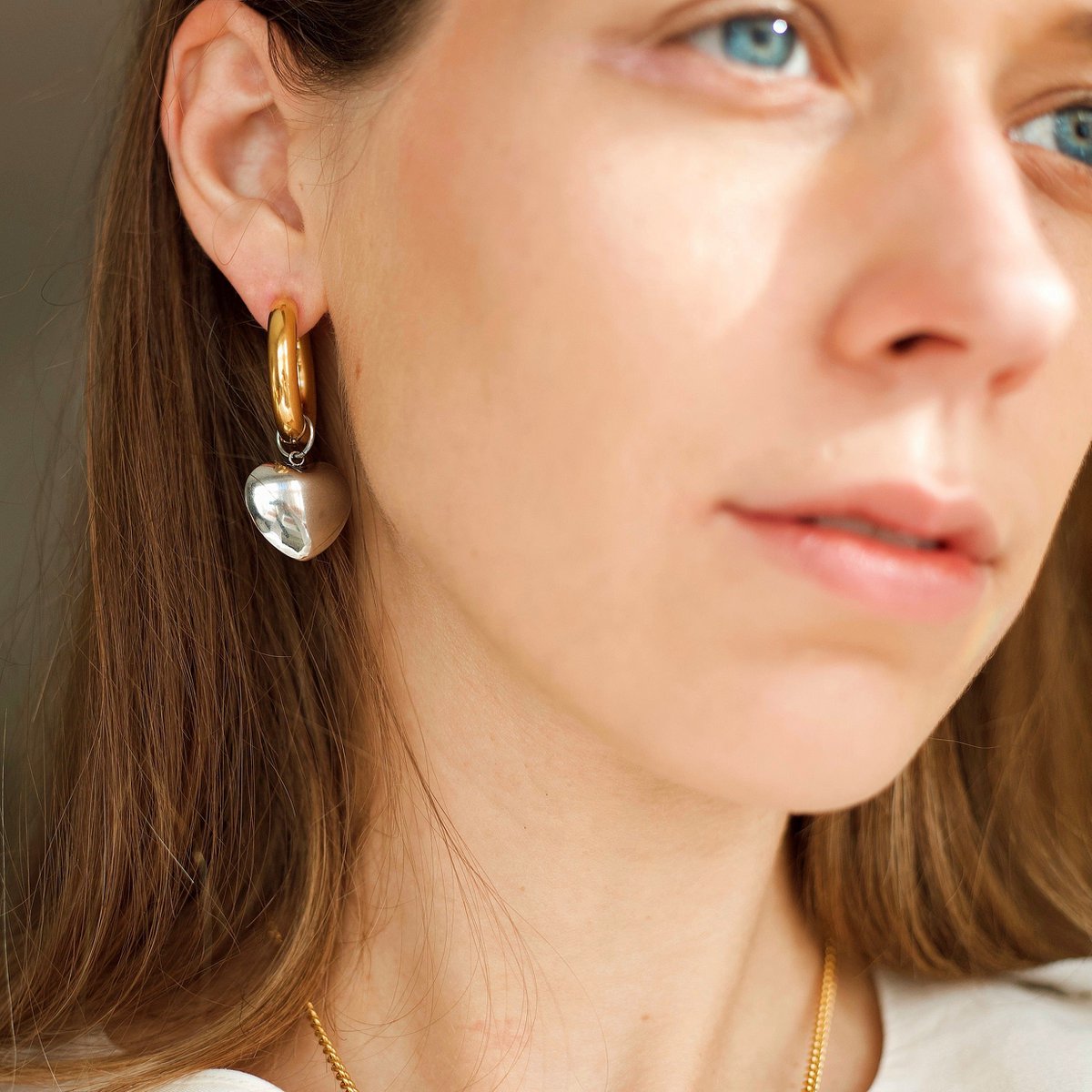 Champ - Heart Earrings and Necklace Set