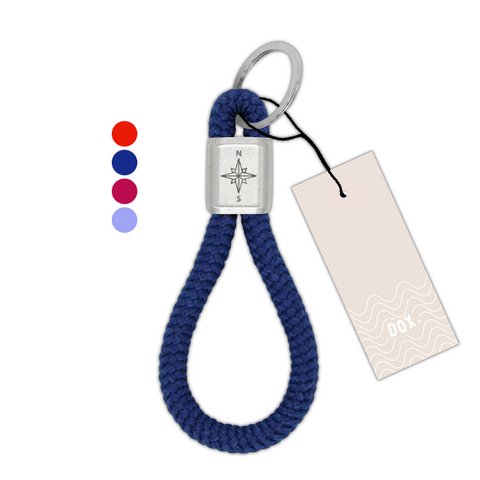 RAW ELEMENT DOX Kompass Schlüsselanhänger - Segeltau Kletterseil - Original & Handgemacht | für Männer und Frauen