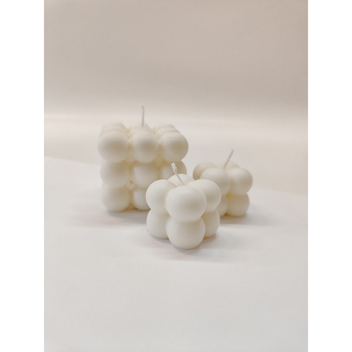 Set of 3 Bubble Candles | rapeseed wax