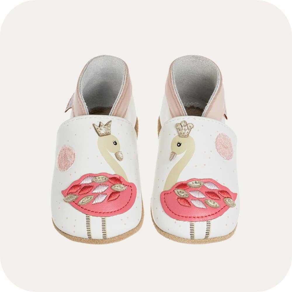 Pantuflas bebe piel suave Flamencos