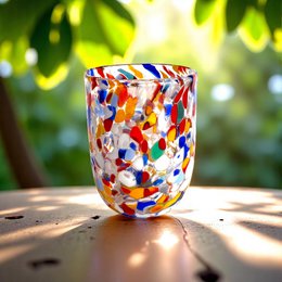 Canova glass glasses of Murano glass, made on the island of Murano, blow and handmade by masters Vetrai - Special Edition - 380 ml.