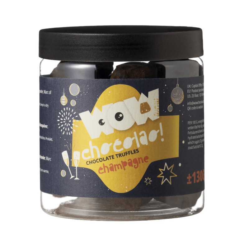 Champagner - Neujahrs-Schokoladentrüffel - Geschenkglas 130g
