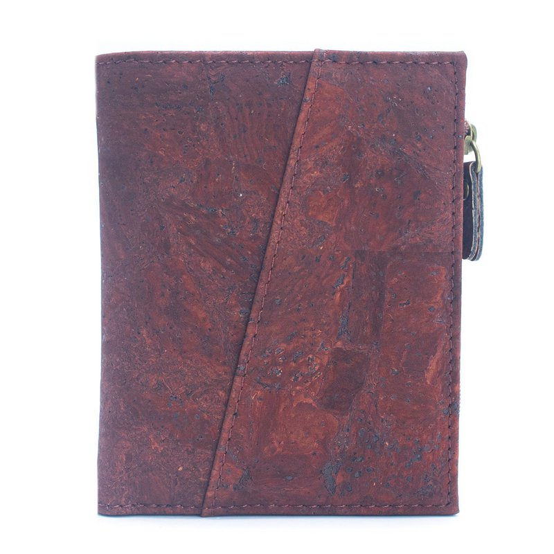 Klassisk brun kork bifold pung- BAG-2072