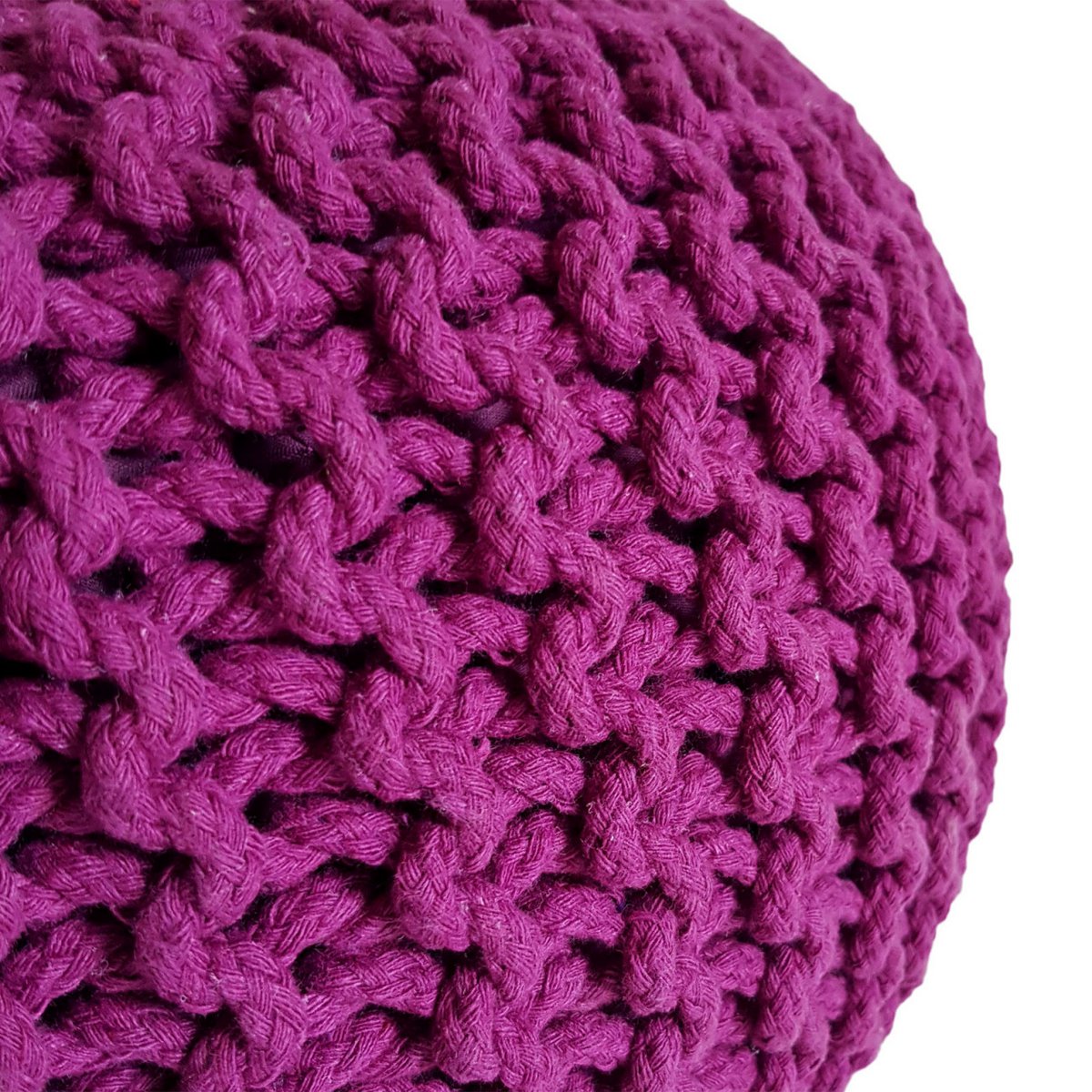 Brei -ontlasting pouf Ø 45 H 30 cm cm stoel pouf breien vloer kussen