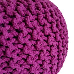 Knitted stool pouf Ø 45 H 30 cm cm seat pouf knitted floor cushion