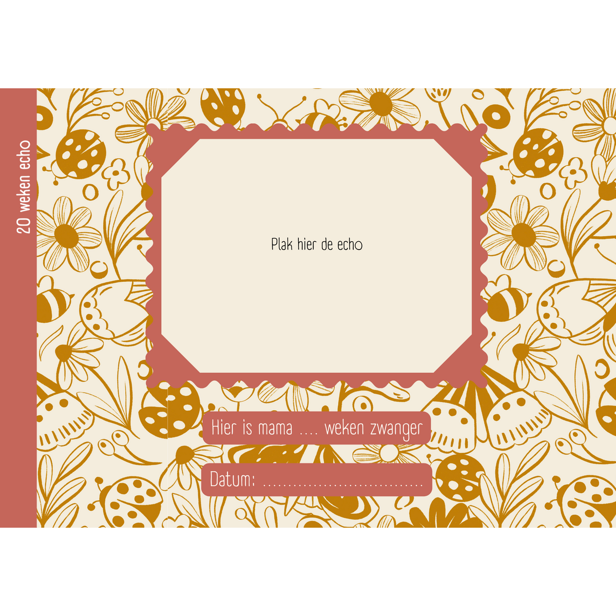 Libro sulla gravidanza - Fiori retrò