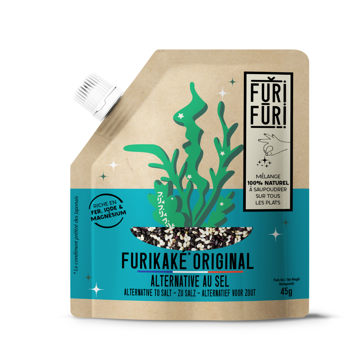 Furikake Original - Condiment sésame & algues - alternative sel 45g