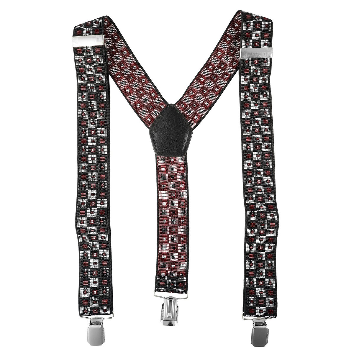 Bretelle lunghezza totale 95 cm, nero/bianco/rosso