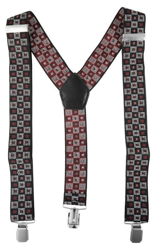 Bretelle lunghezza totale 95 cm, nero/bianco/rosso