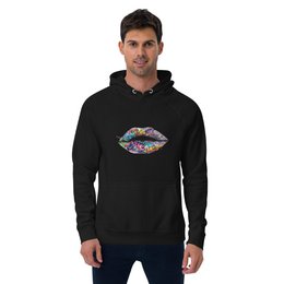 Lipstickjungle unisex økologisk raglan hættetrøje