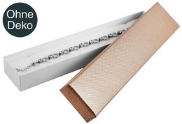 Jewelery packaging, pack of 12, dimensions: 21.5 x 4.5 x 2.5 cm, beige/white