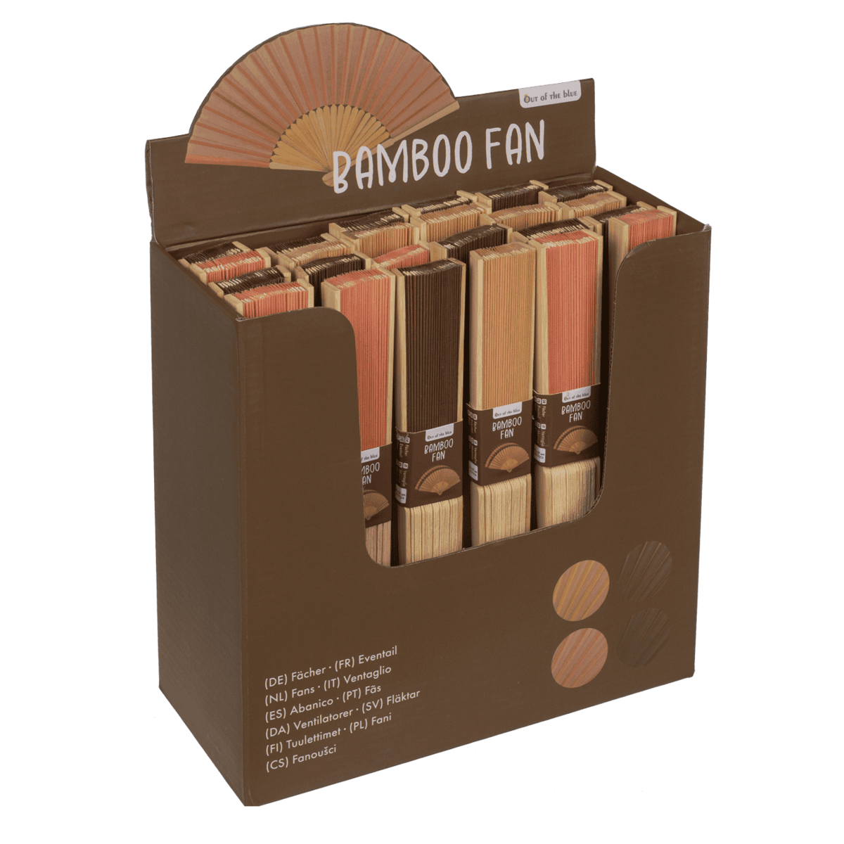 Fan, Natural, 21 cm, bamboo,