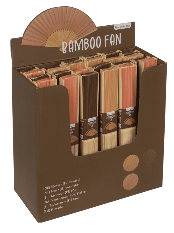 Fan, Natural, 21 cm, bamboo,