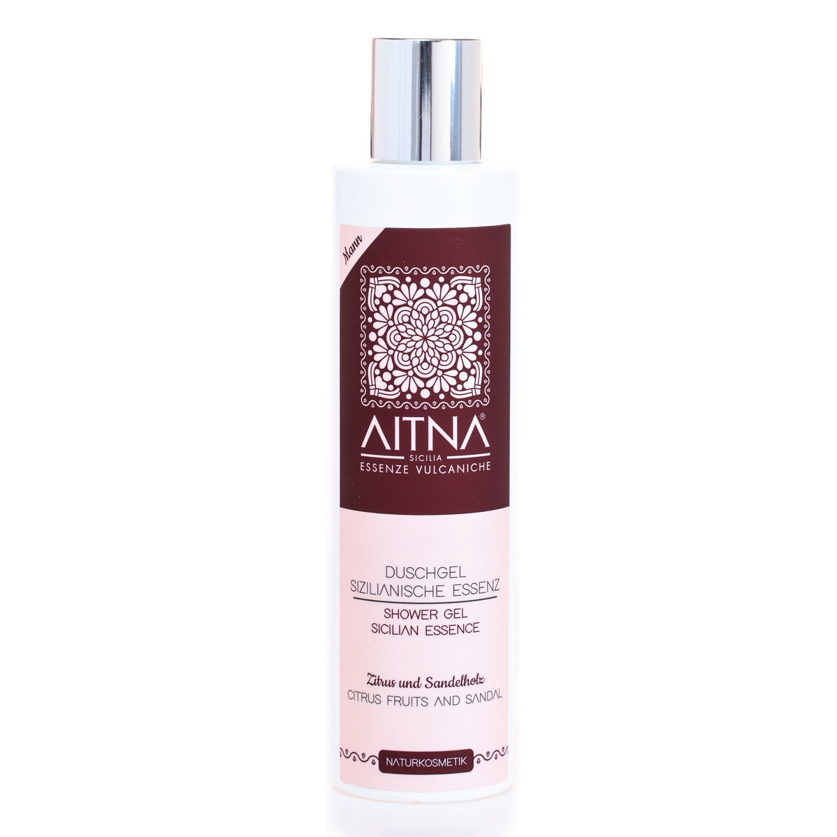 Aitna Natur Organic shower gel til mænd siciliansk essens citrus og sandeltræ, 200ml