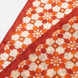 Silk Neckerchief Orange Islamic Art Print