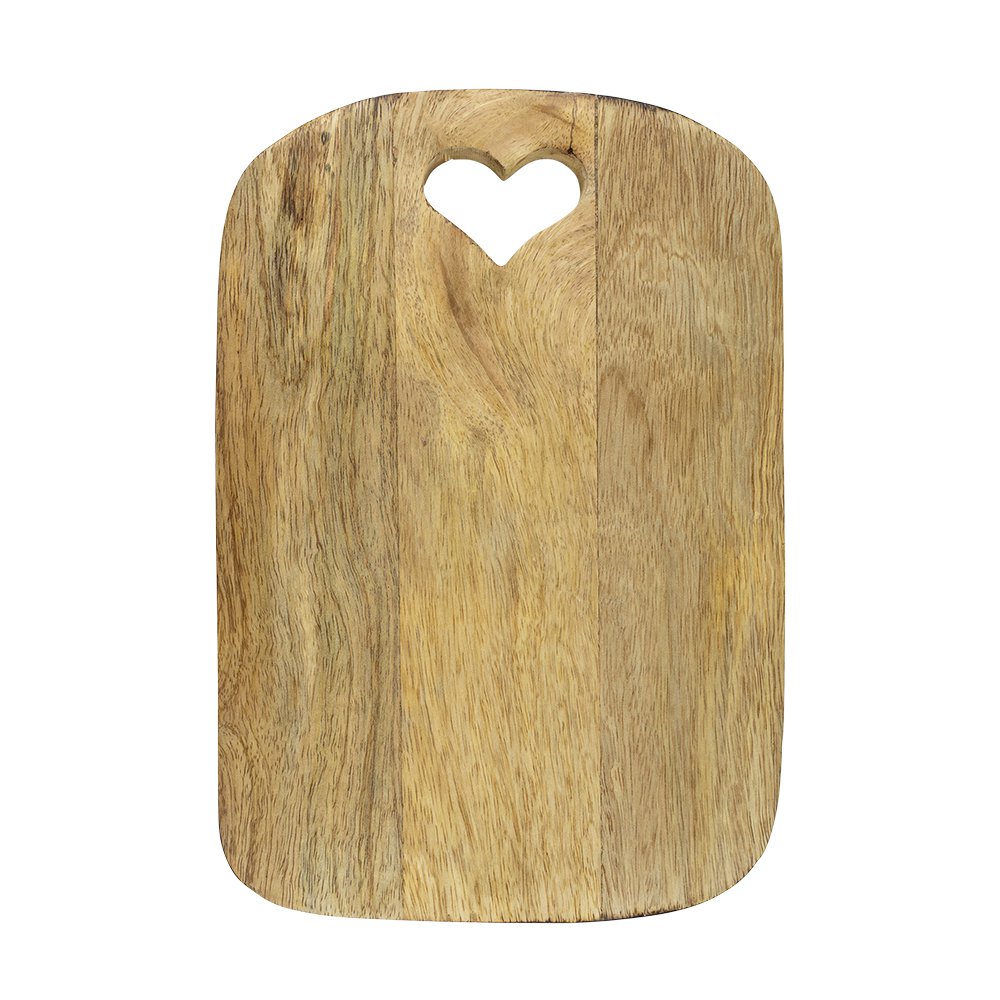 Cutting board heart mango wood 30cm