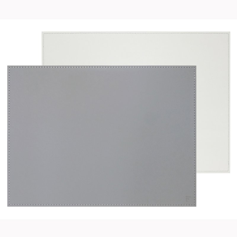 Placemat DUO rechthoekig, grijs/wit