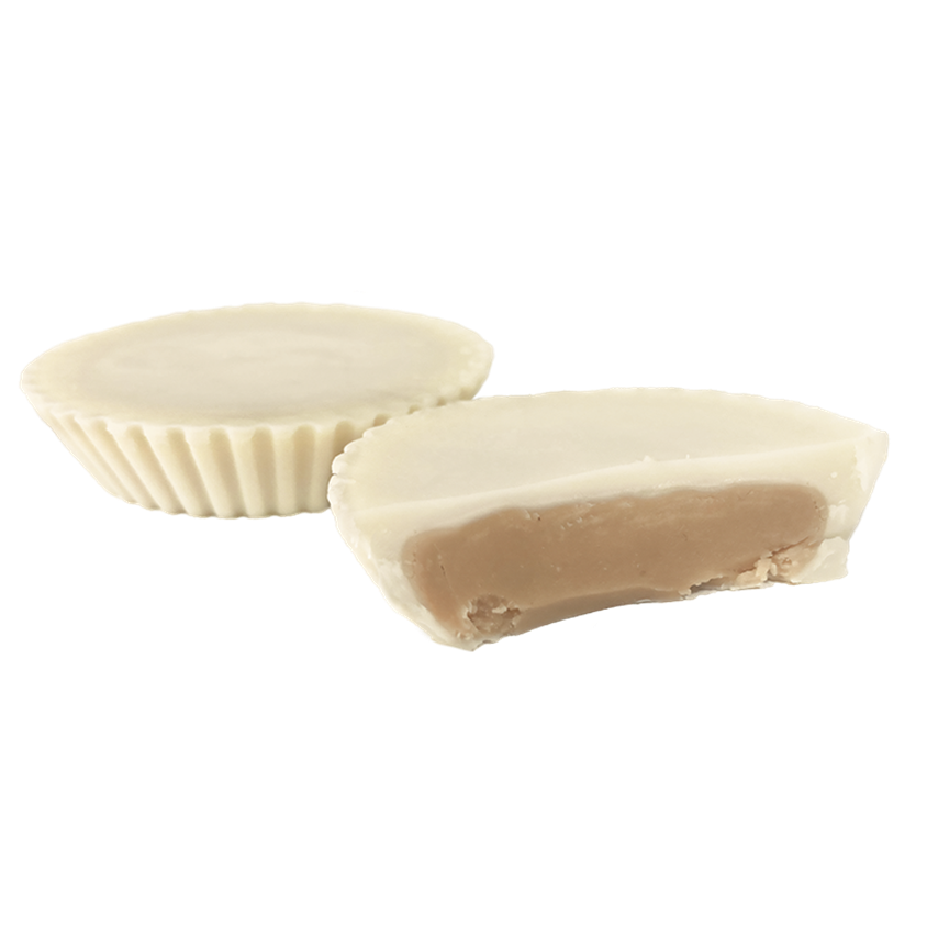 Eiwitarme pinda-witte chocoladebeker