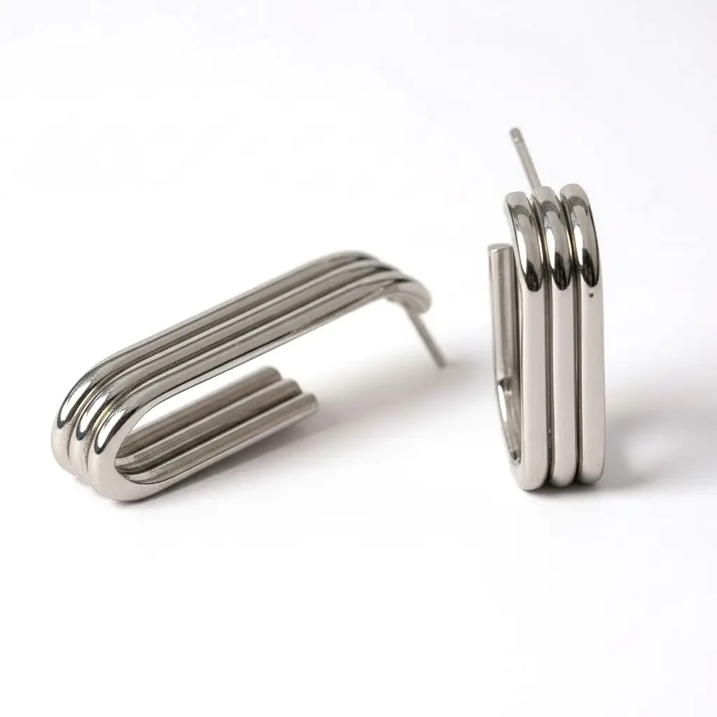 Boucles d'oreilles étanches Enzo en acier inoxydable