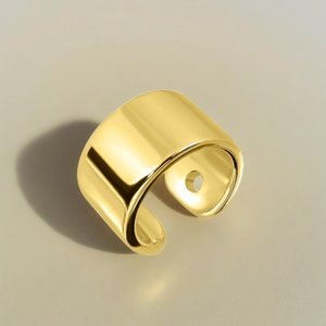 Minimalistische oormanchet gemaakt van 925 sterling zilver - 18K verguld - OHR925-154