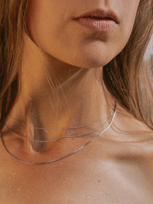 Ankerkette DELICATE Filigran 14k Weißgold