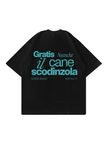 Not Free T-Shirt Nera 100% Cotone Made in Italy | Horda Brand