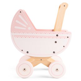 Houten Poppenwagen met Dekbedje