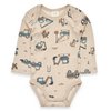 Langarm Body - 2x2 Rippe Beige
