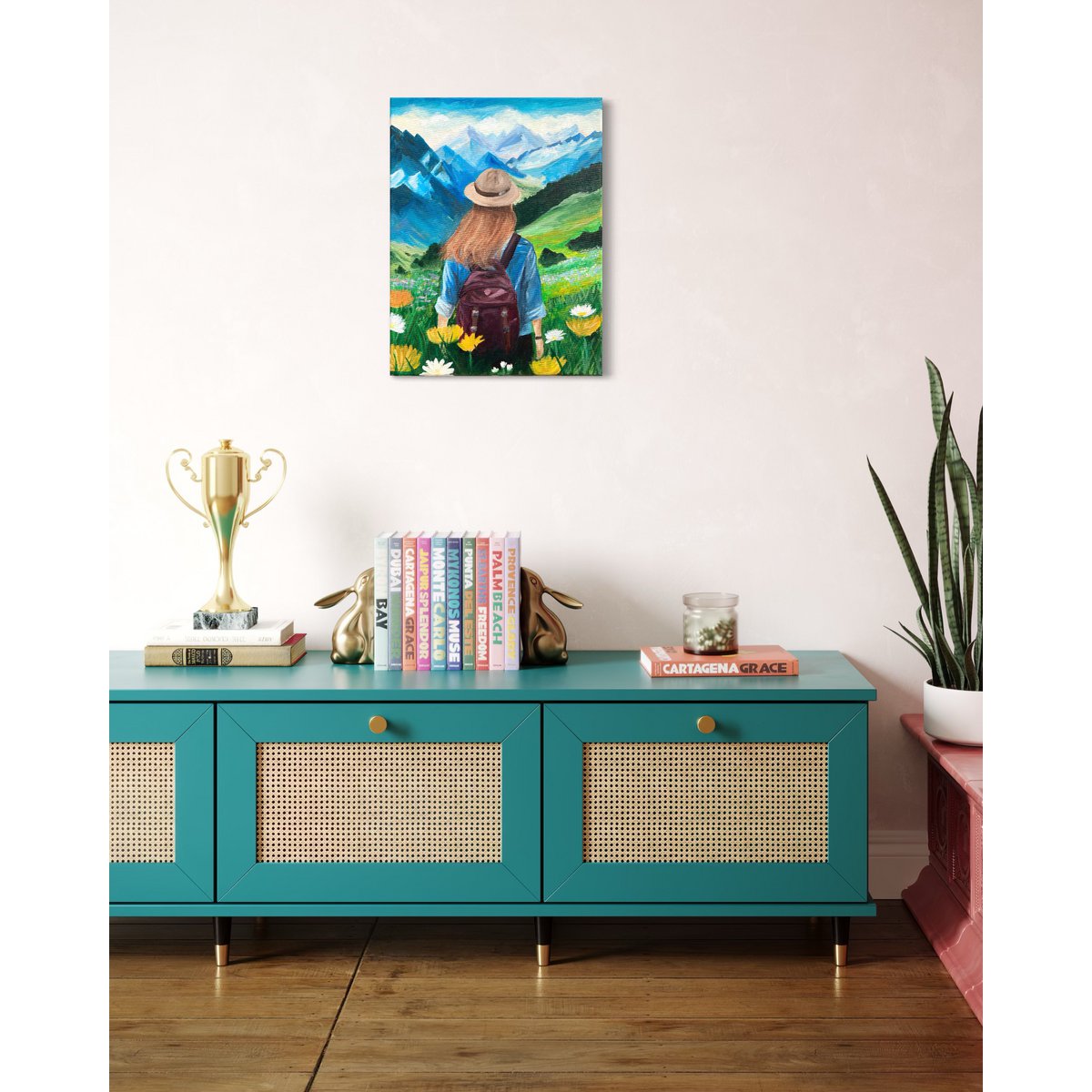 Mujer en las montañas – Bergbloei | Póster artístico A4