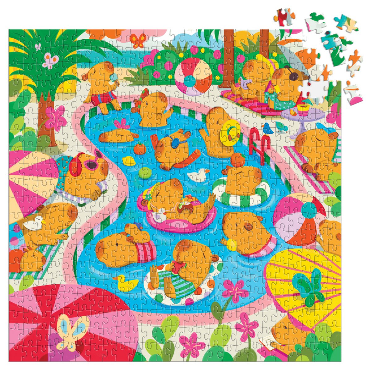 Puzzel - Capybara Zwembaddag