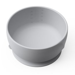 SILICONE KOM MET ZUIGNAP LICHTGRIJS