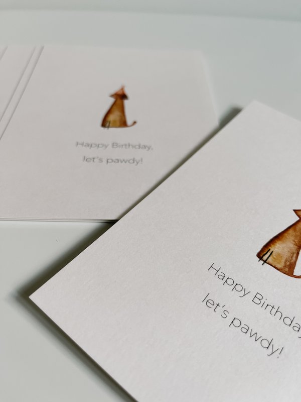 Happy Birthday Dog Klappkarte