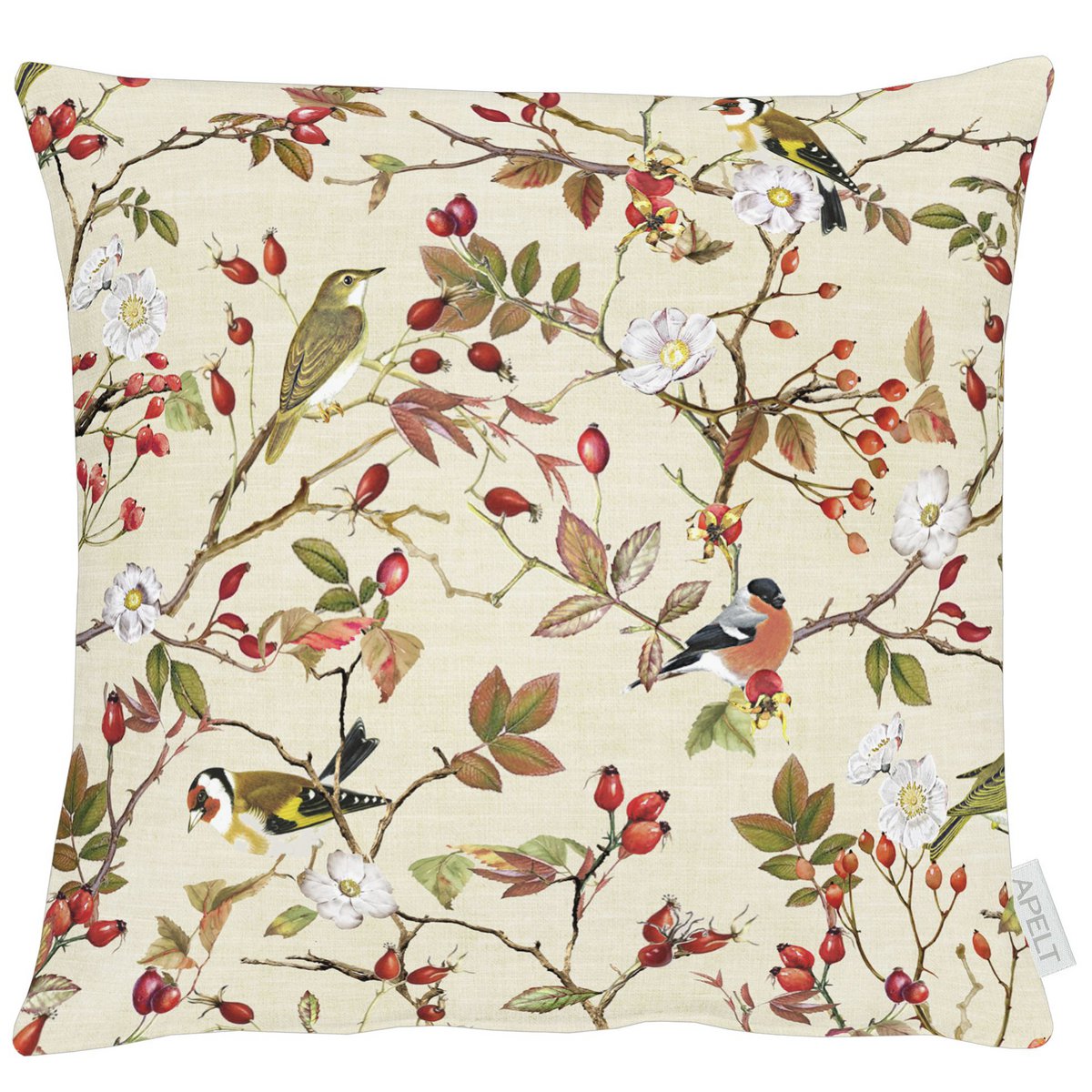 5603 Kussen beige/rood - 39X39