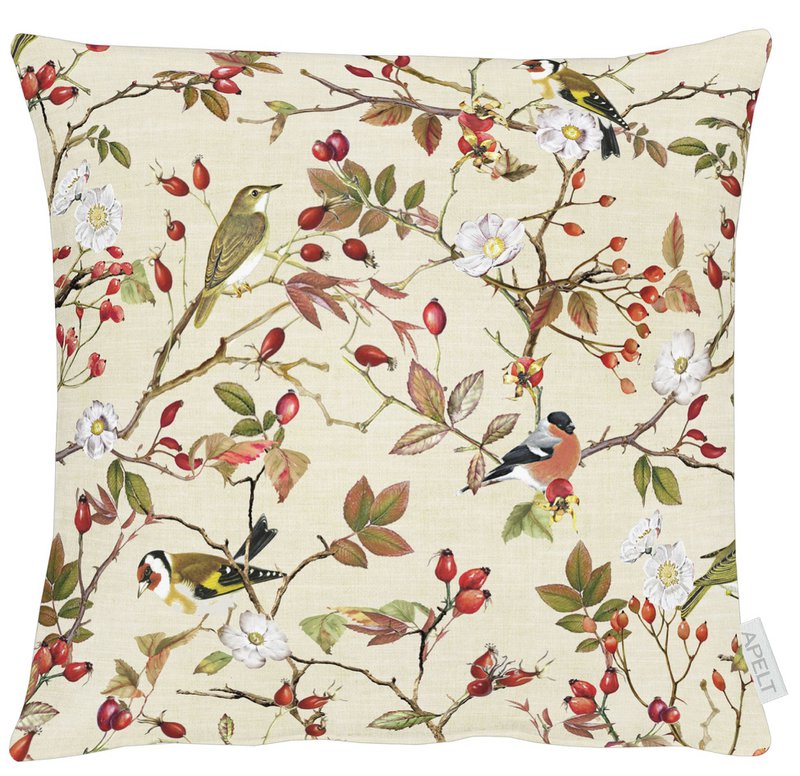 5603 Cushion beige / red - 39X39