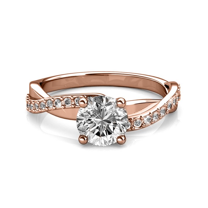 Anello Eleanor - Oro rosa e cristallo