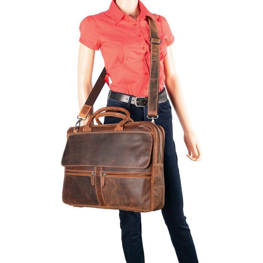 Arrigo Laptoptas 17 inch Cognac