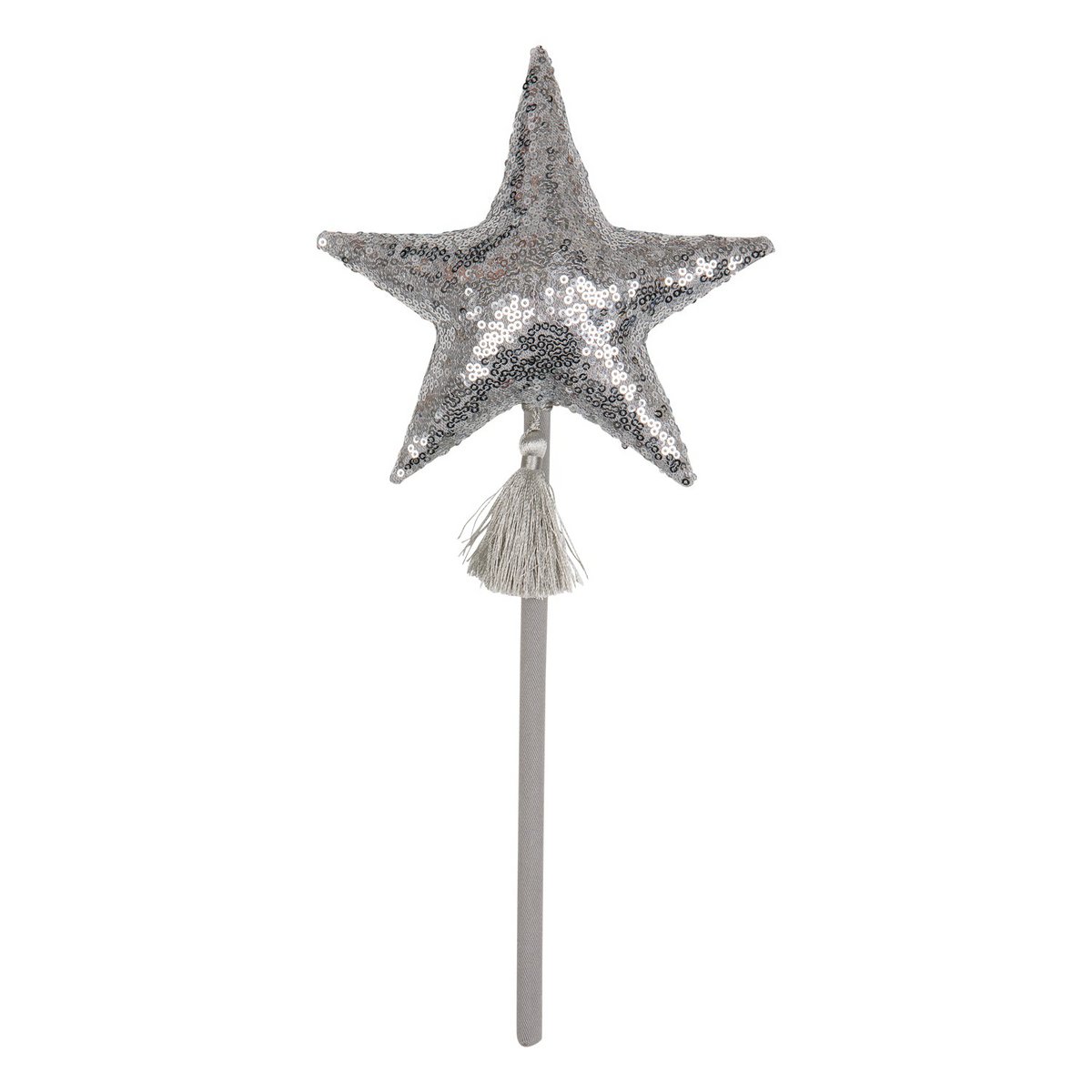 “Silver Sequins” Fairy-tale Crown and Wand Magic Set