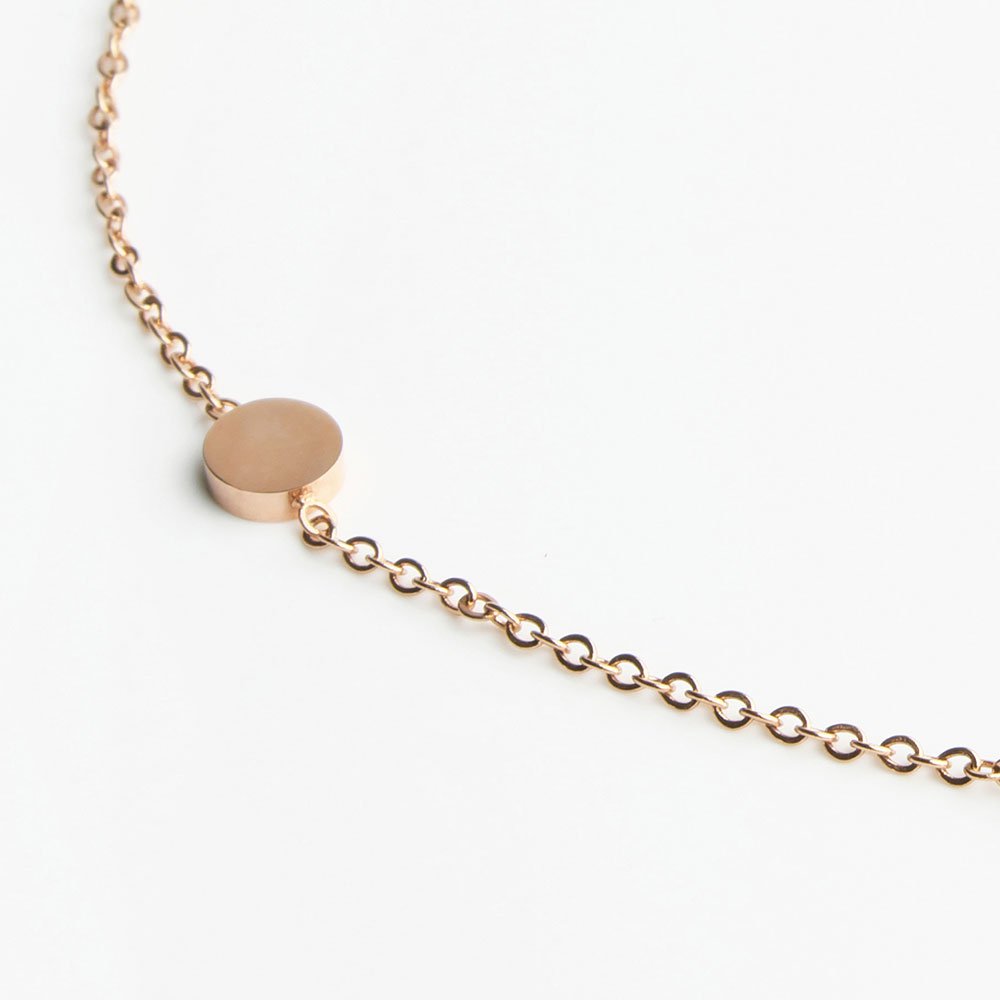Short chain with plate • gold / rose gold / silver • adjustable / waterproof / hypoallergenic
