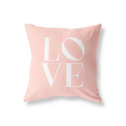 Buitenkussen – Roze - LOVE