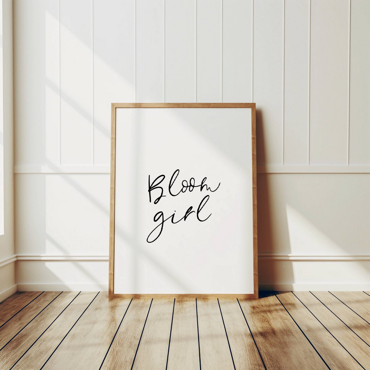 Bloom girl poster, spring poster, girls room poster, Easter poster