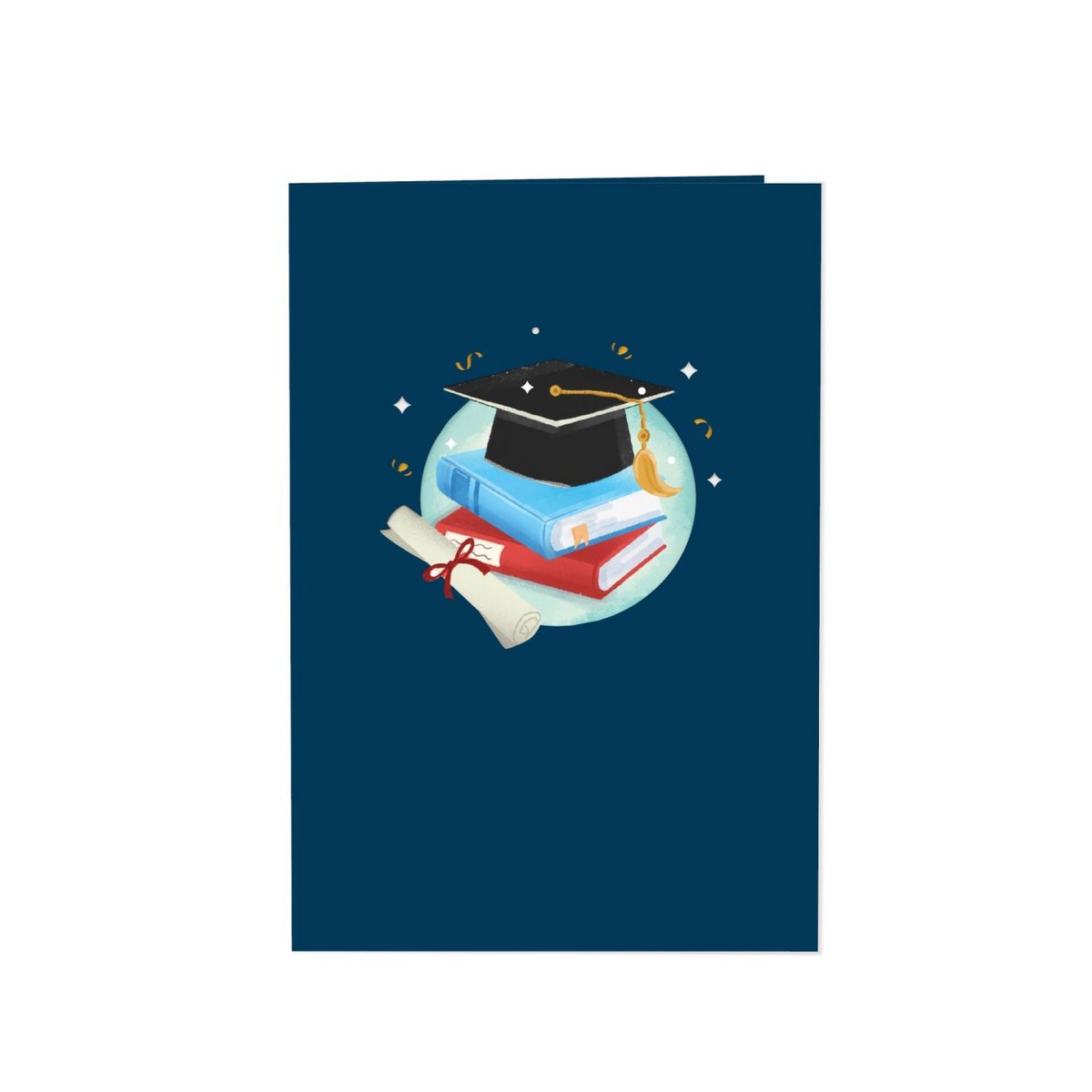 Owl with mortarboard pop-up card