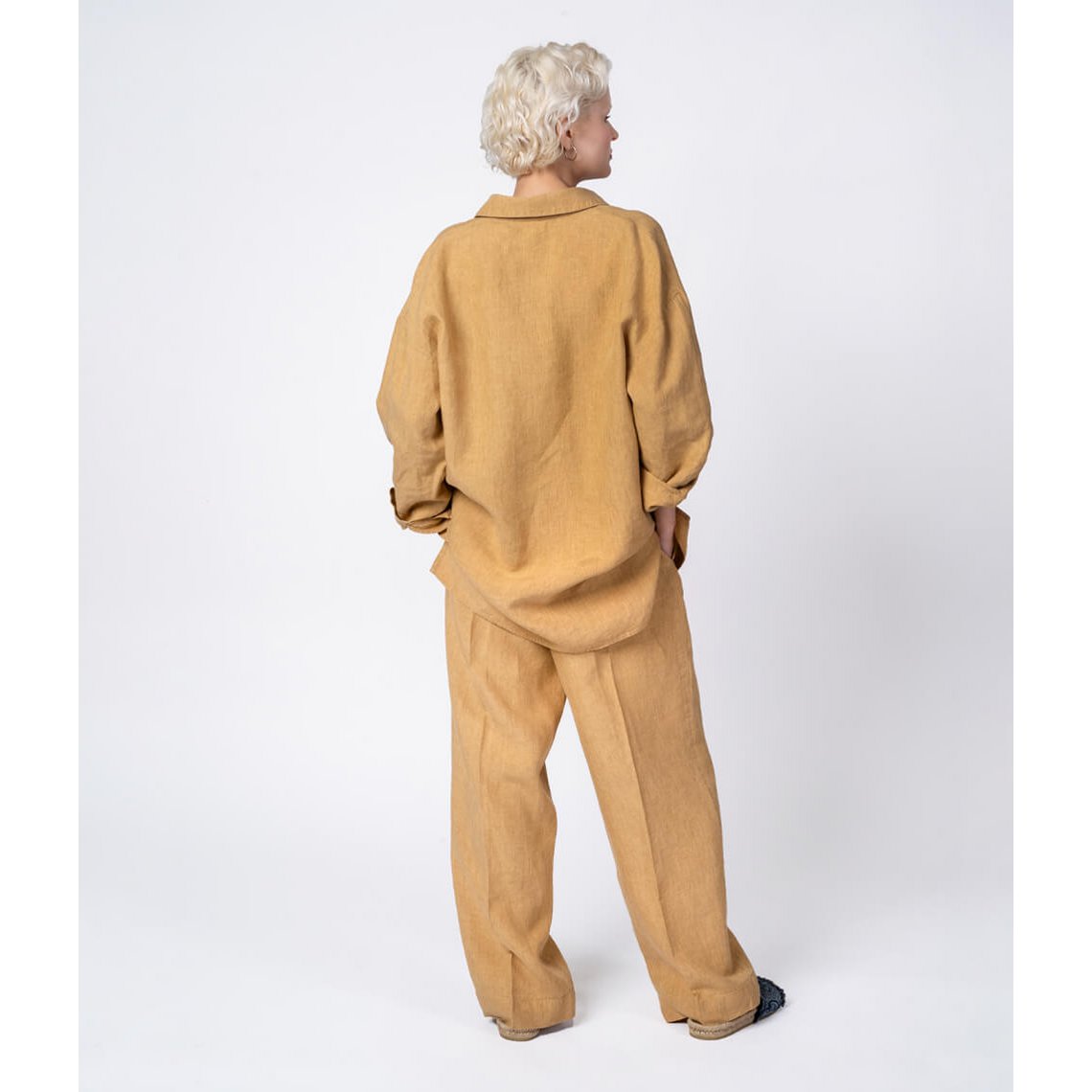 Pantaloni in lino Montana Ocra
