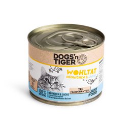 Dogs'n Tiger Adult Premium kattefoder, Wohltat, vådfoder, kornfrit, kylling og laks